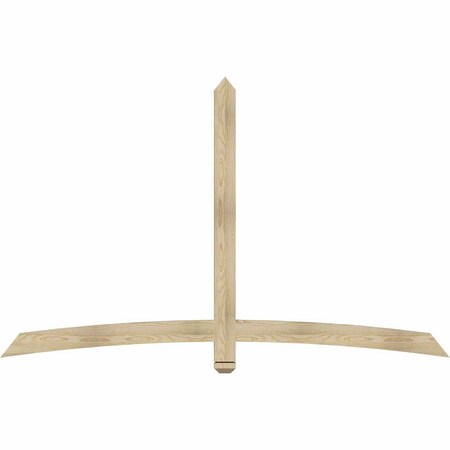 Ekena Millwork Bellingham Rough Sawn Timber Gable Bracket, Douglas Fir, 84"W x 53"H x 2"D x 4"F, 15/12 Pitch GBW084X53X0204BEL00RDF